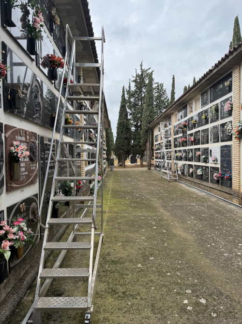 El Ayuntamiento de Huesca intensifica los trabajos de mantenimiento en el cementerio por la festividad de Todos los Santos