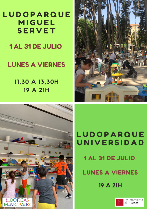Los ludoparques de Huesca abren el 1 de julio