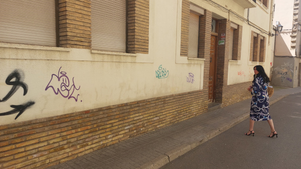 El Ayuntamiento de Huesca continúa trabajando en la limpieza de los grafitis 