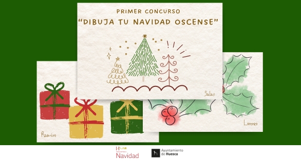 El Ayuntamiento de Huesca invita a los más pequeños a participar en el concurso de dibujo “Dibuja tu Navidad Oscense”